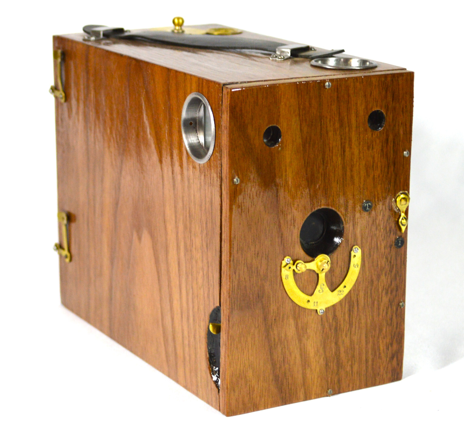 BOX CAMERA ANTIQUE 117 YR.OLD HOUGHTON KLITO (ENGLAND) CUSTOM WALNUT WOOD