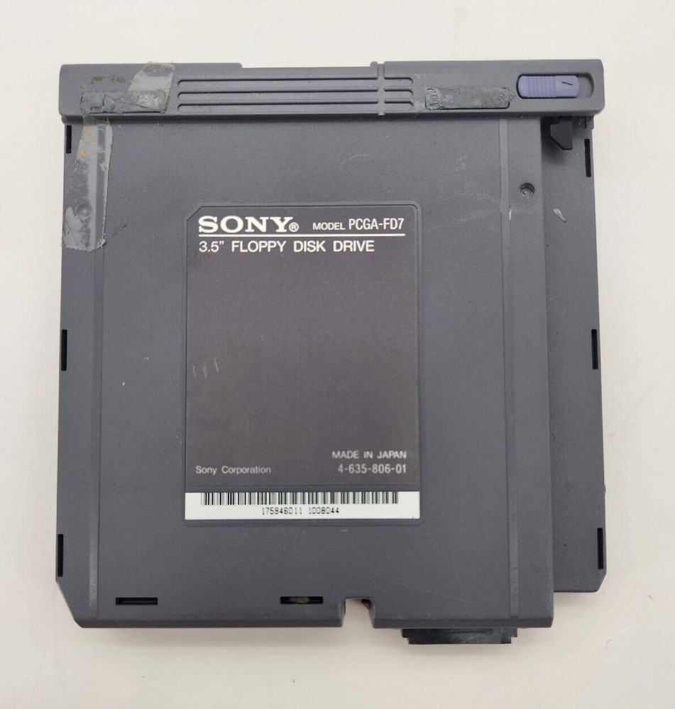 SONY® VAIO Model PCGA-FD7 3.5" Floppy Disk Drive - UNTESTED