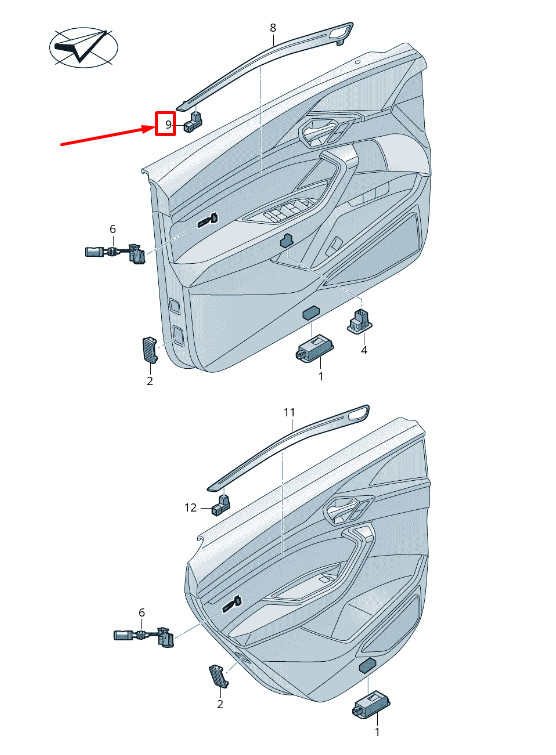 New AUDI E-TRON GE Front Door LED Module 4KE947356C