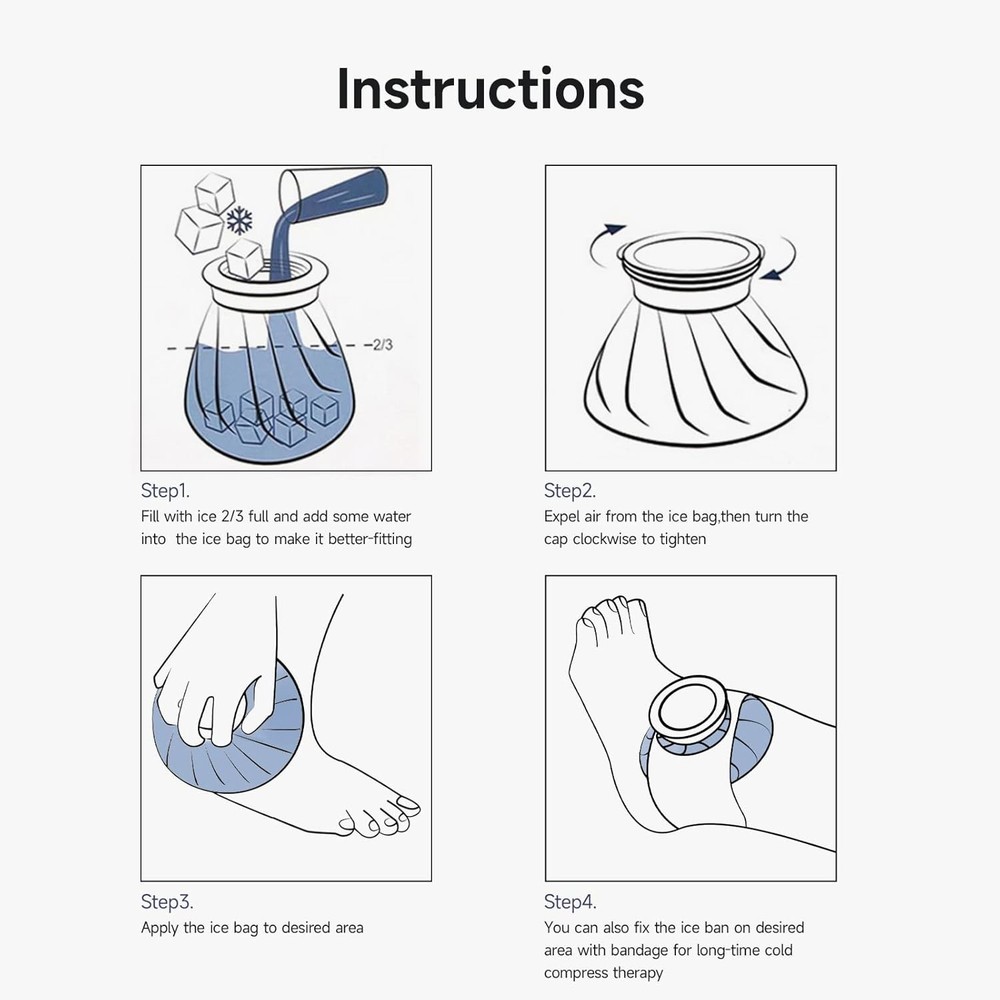 No-Leak 9'' Ice Bag for Hot & Cold Therapy - Effective Pain Relief Solution