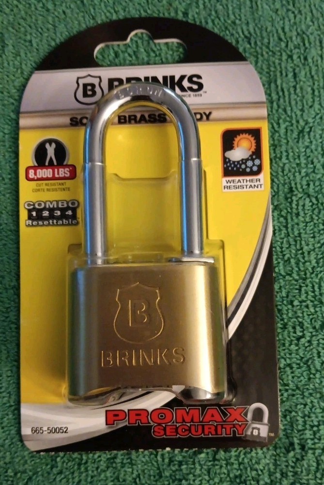 BRINKS (665-50052) Combination Lock Resettable, 50mm 2" Solid Brass (L24)