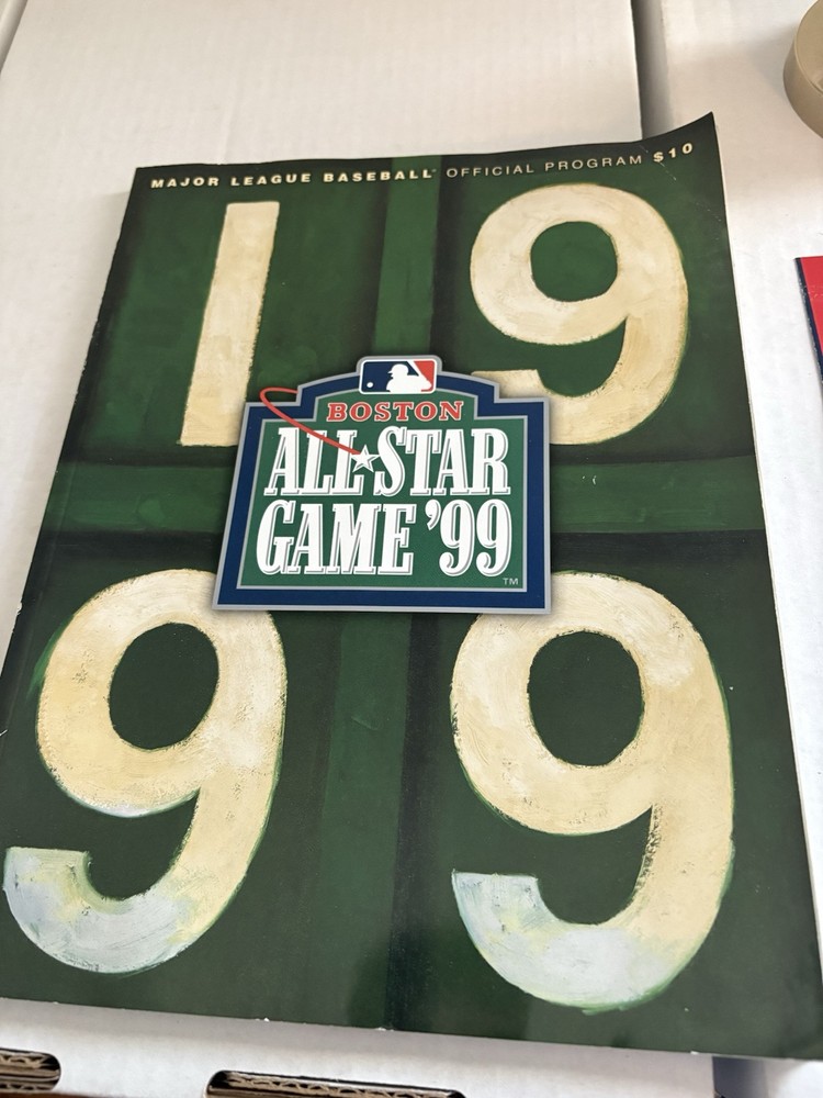 1999 All Star program w/ Aaron signed ball