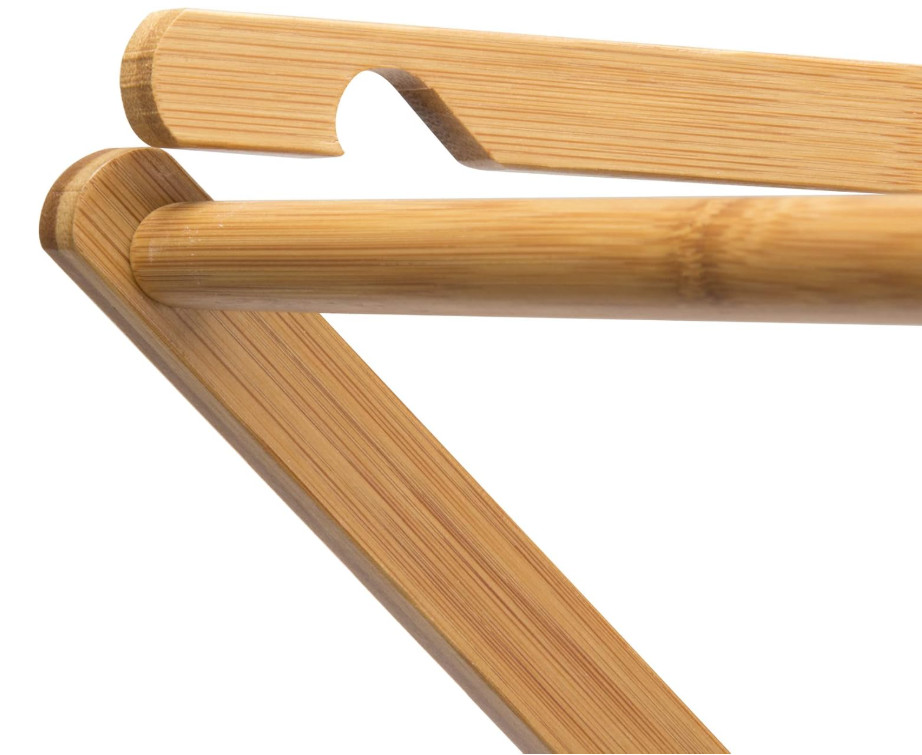 Bamboo Folding Clothes Drying Rack with 11 Dowels & Flat Shelf