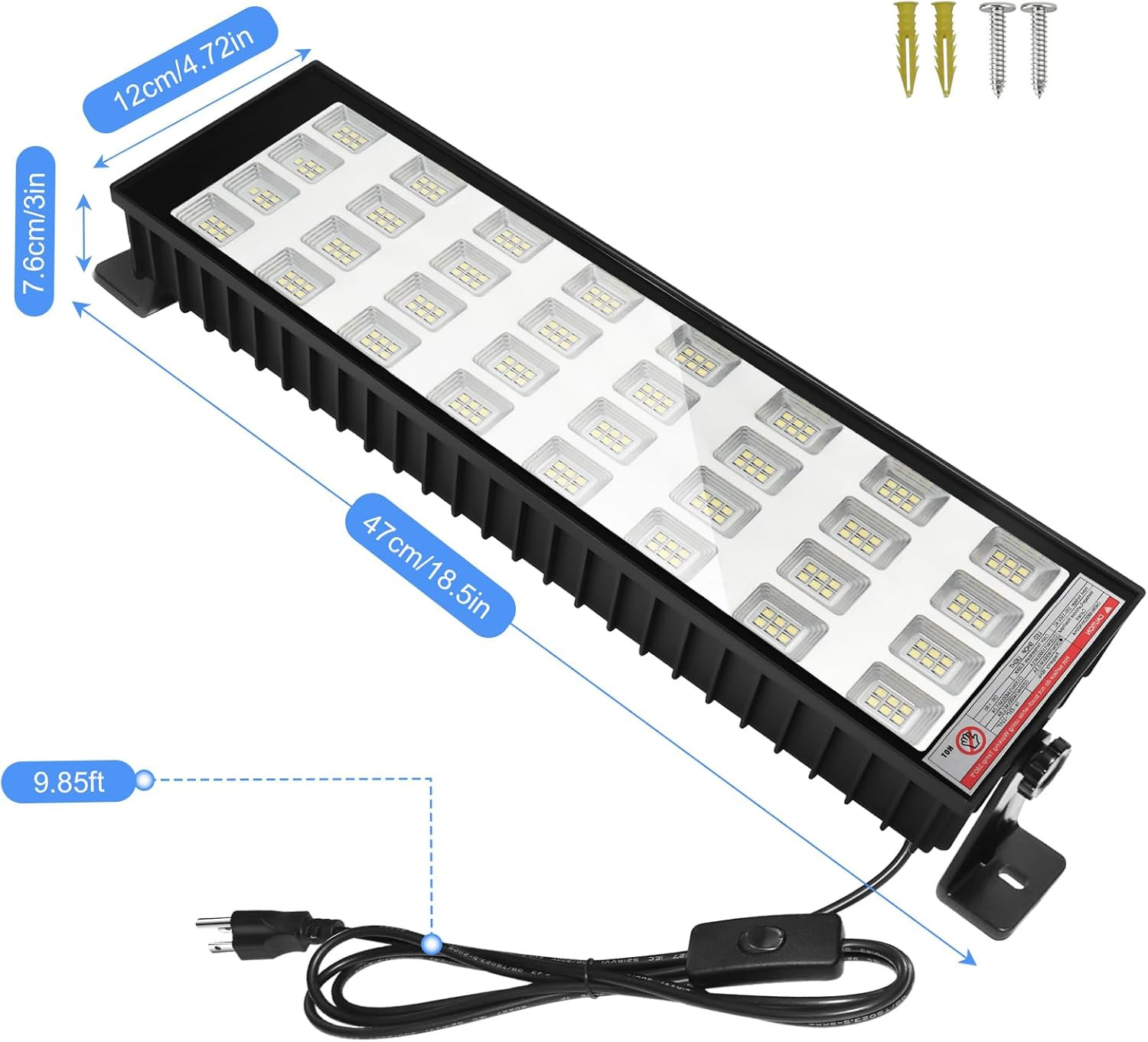 150W LED Shop Lights, 6000K 18000LM Work Light for Garage, Plug in Garage Light