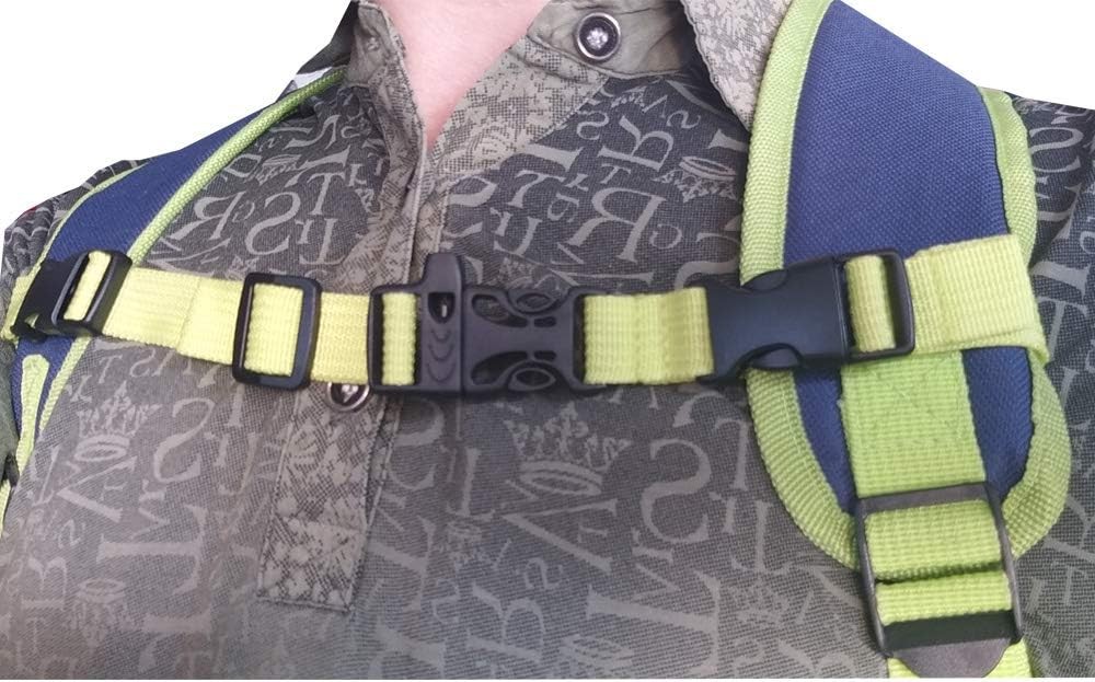 HDHYK Backpack Chest Strap- Nylon - Adjustable Universal (Green)