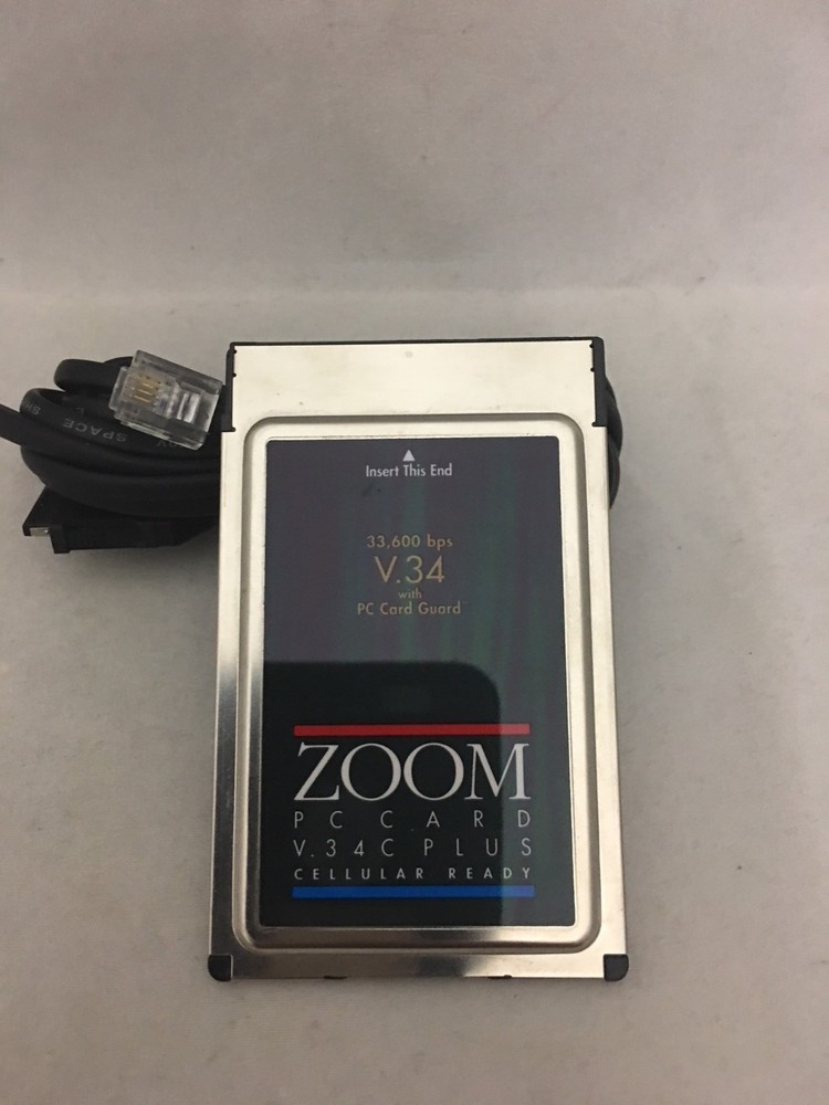 Zoom PC Card V.34 C PLUS Cellular Ready PC CARD W/Cable