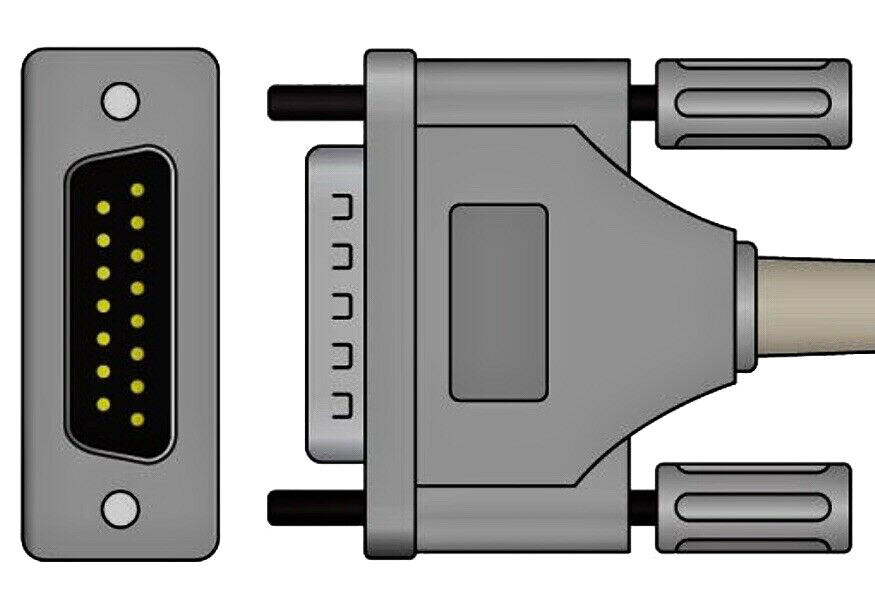 Mortara Burdick 15 pin 10 Leads Banana EKG Cable Compatible - Same Day Shipping