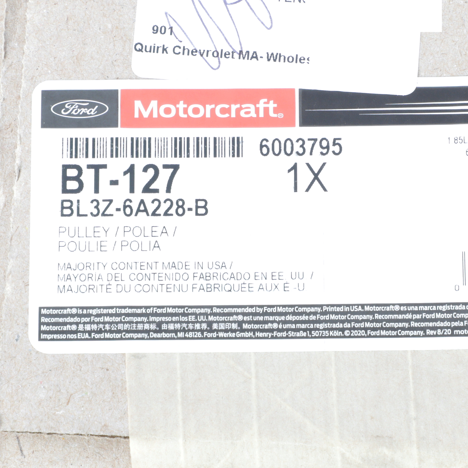 NEW OEM Ford Genuine 2014-2025 F-150 Tensioner-Pulley-5.0L-BL3Z-6A228-B