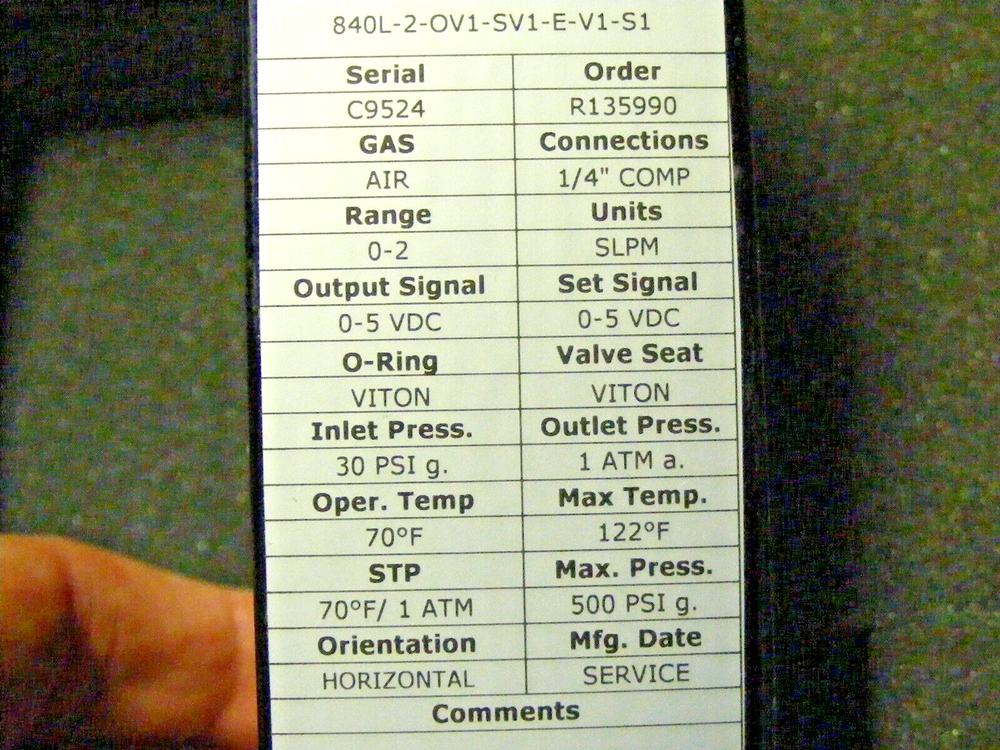 840L-2-OV1-SV1-E-V1-S1 Mass Flow Controller Sierra Instruments (b)