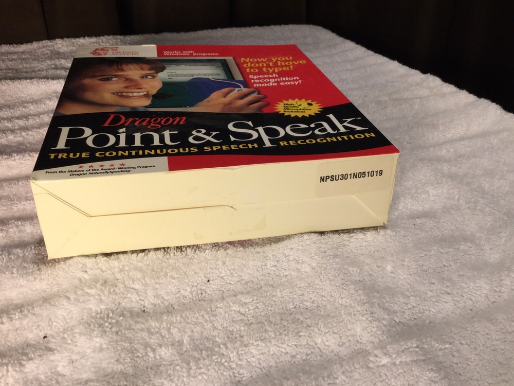 Dragon Systems Dragon Point & Speak 3.0 New But Opened.