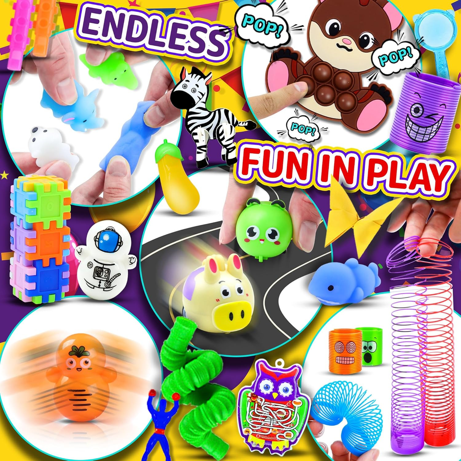 1000 PCS Party Favors for Kids, Bulk Fidget Toys,Goodie Bags Stuffers, Treasure