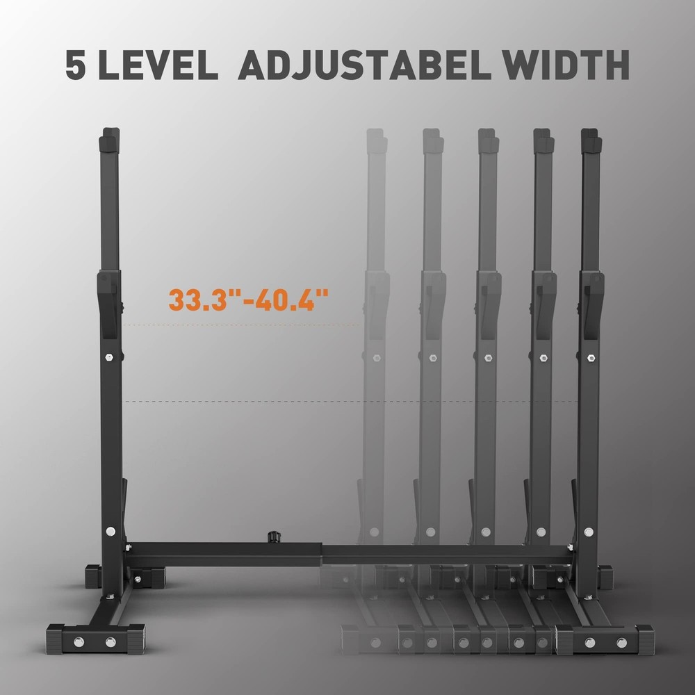 Elevens Squat Rack Stand Adjustable Bench Press Rack Barbell Rack Stand Multi...
