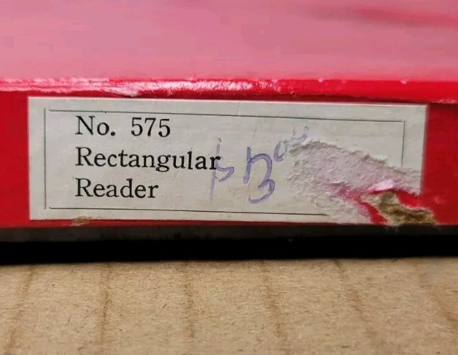 Vintage Swift Rectangular Reader Pearl Handle Magnifying Glass #575 w/ Box