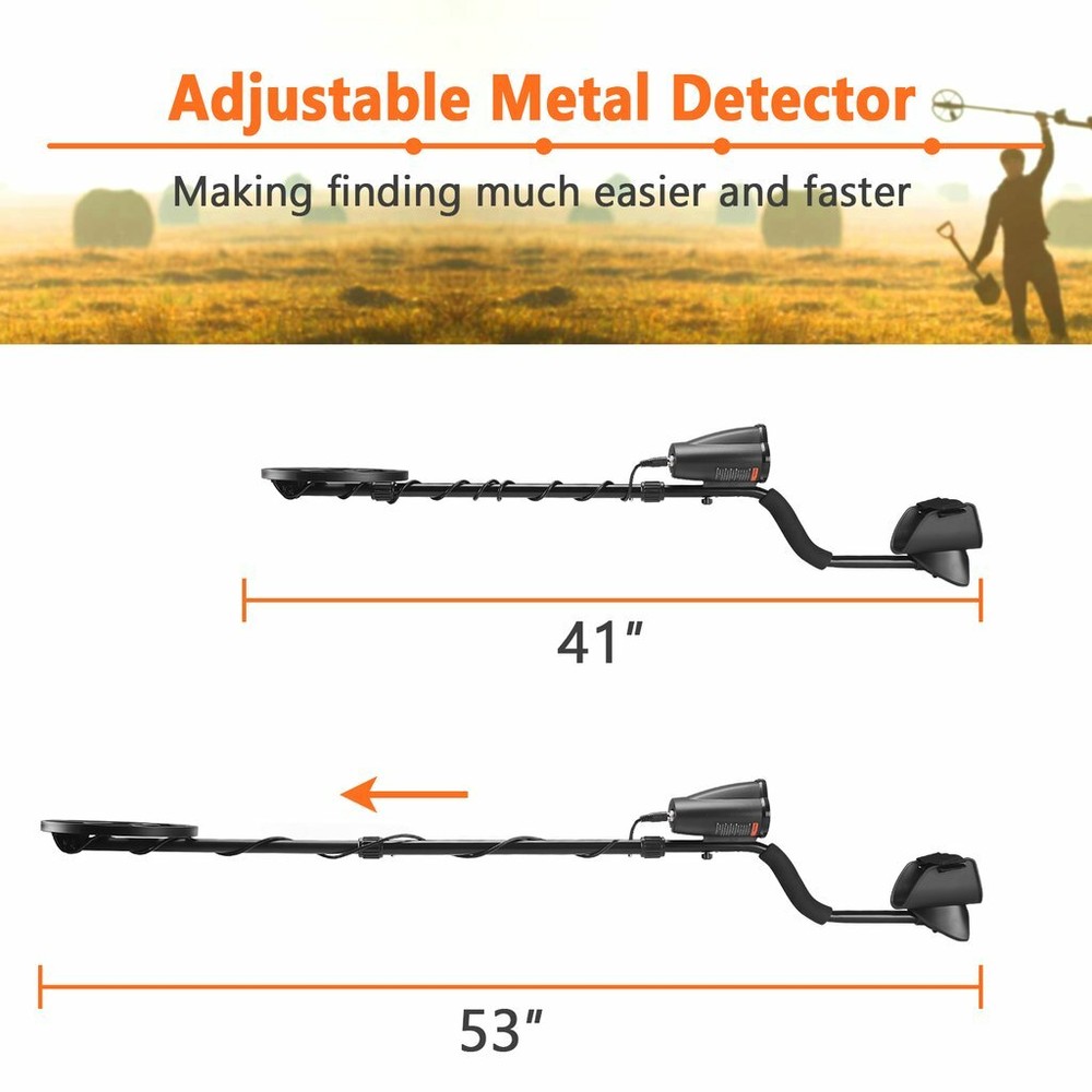 TACKLIFE Professional Metal Detector, Pinpoint Function, DISC, NOTCH, Waterproof