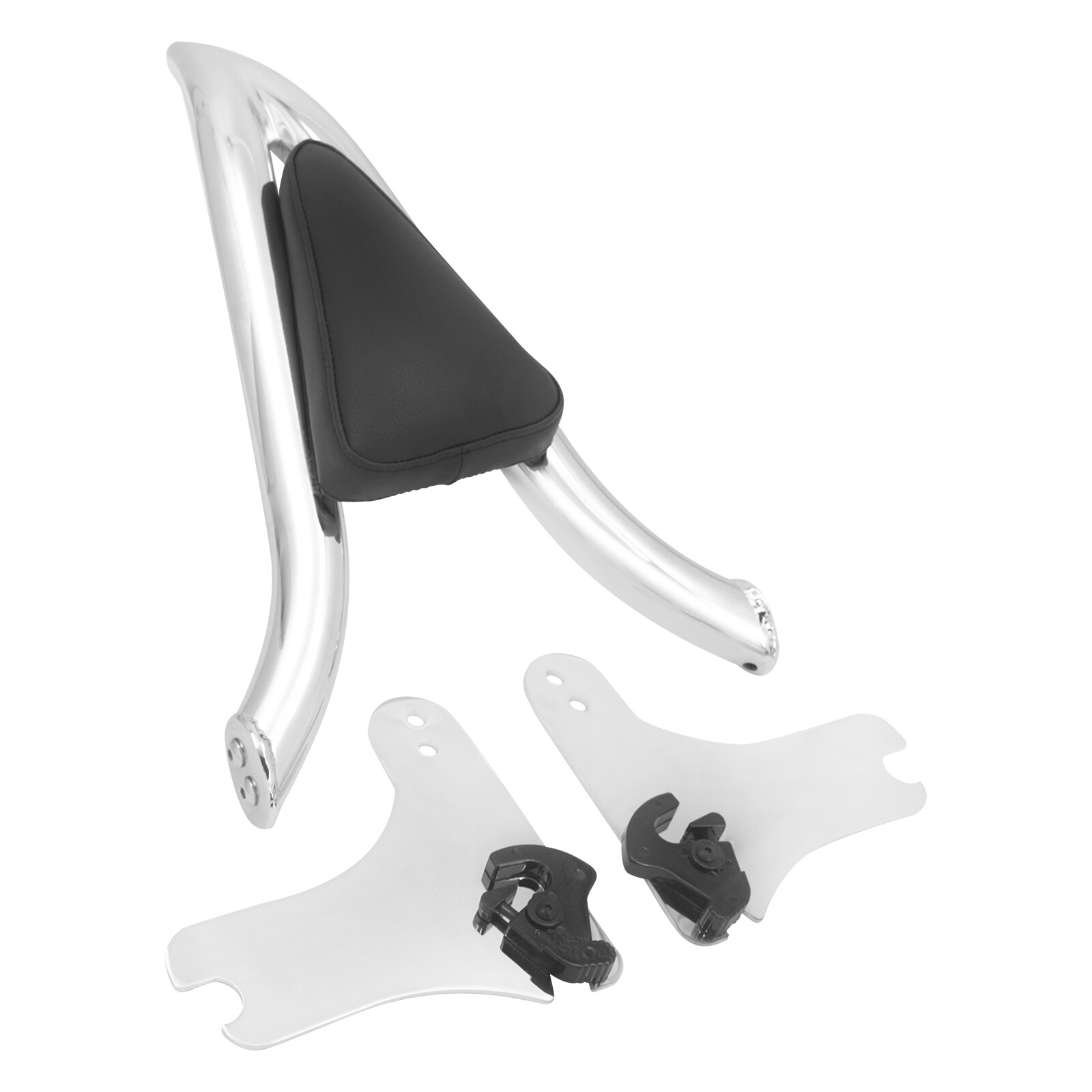 Chrome Detachable Backrest Sissy Bar For Harley Touring Road Electra Glide 97-08