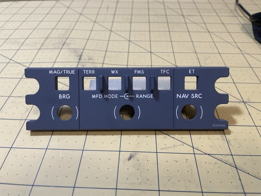 Collins MFD / Navigation Display control panel bezel (Pro Line)