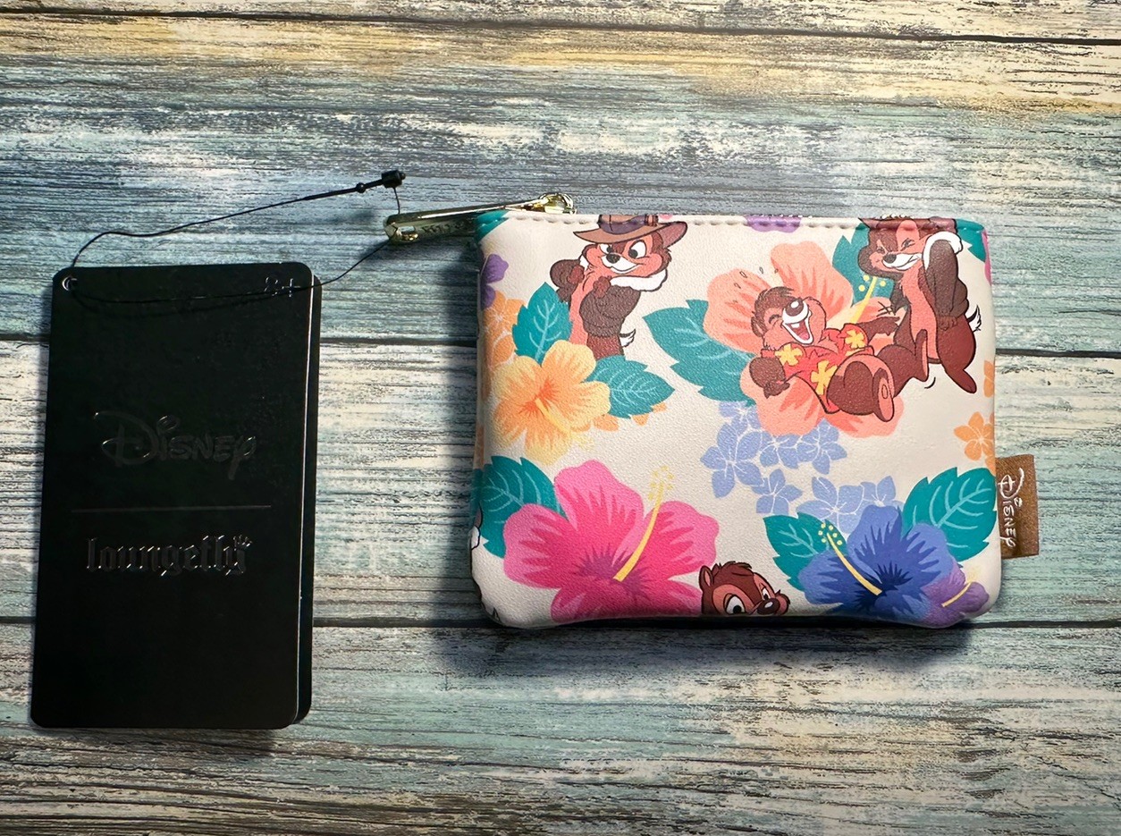NEW Disney Loungefly Chip & Dale Coin Purse Rescue Rangers Hawaiian Zip Pouch