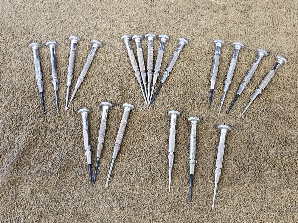 19 KD Precision Screwdriver Mini Driver Bit Slotted Set Changeable Tips USA