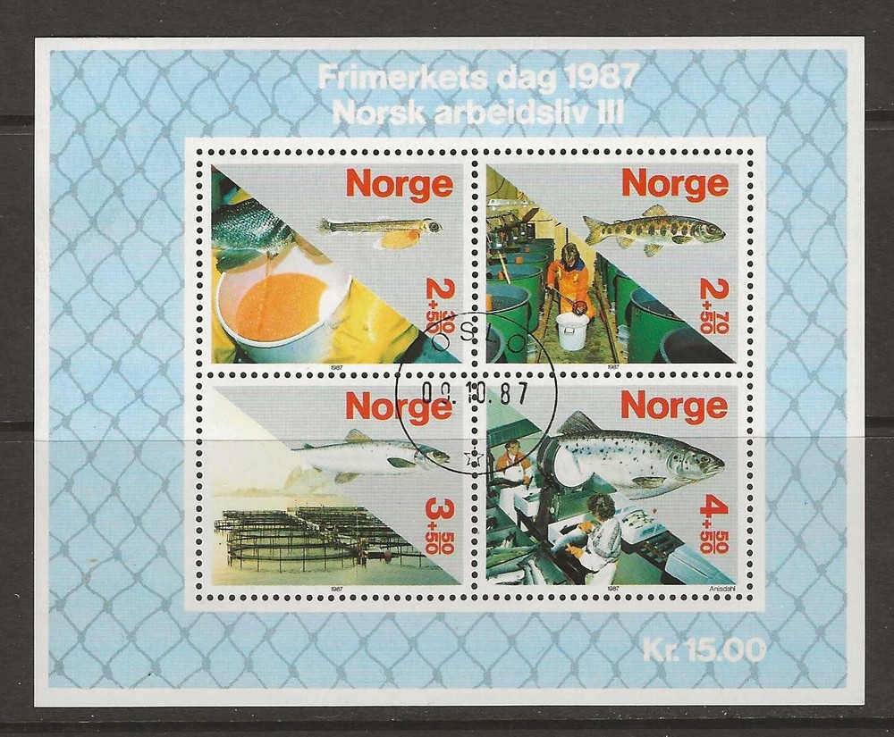 Norway 1987 Working life cancelled (a607)