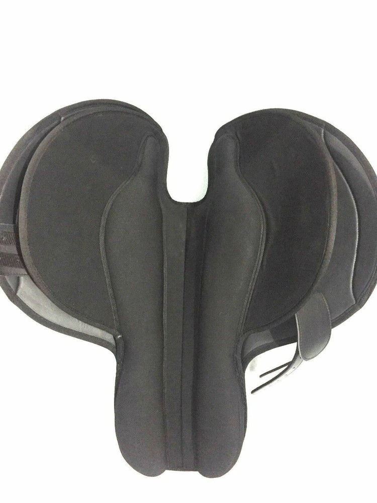 White Synthetic Race Exercise Tack Saddle Light Weight With Stirrup & Strap.