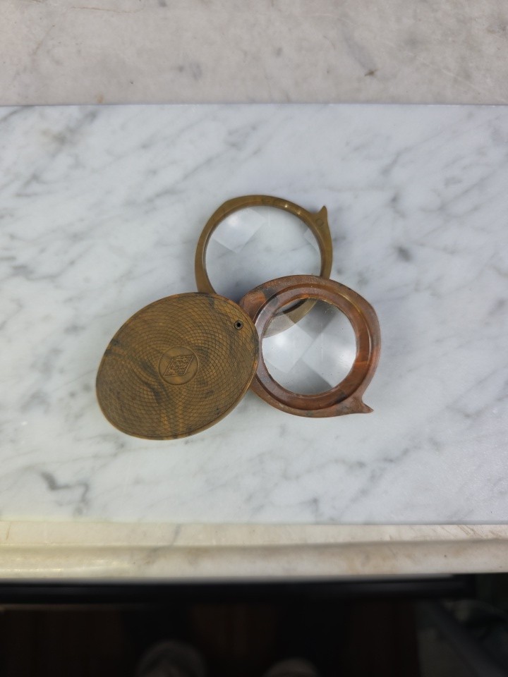 Vintage Atco Bakelight Double Pocket Magnifier