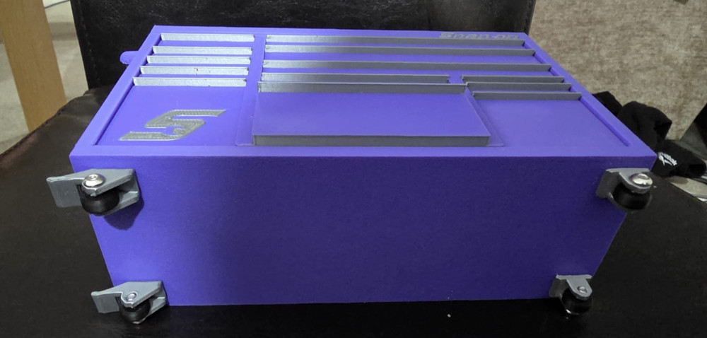 Snap-On Mini High Quality 3D Printed Toolbox (Purple) (Silver)