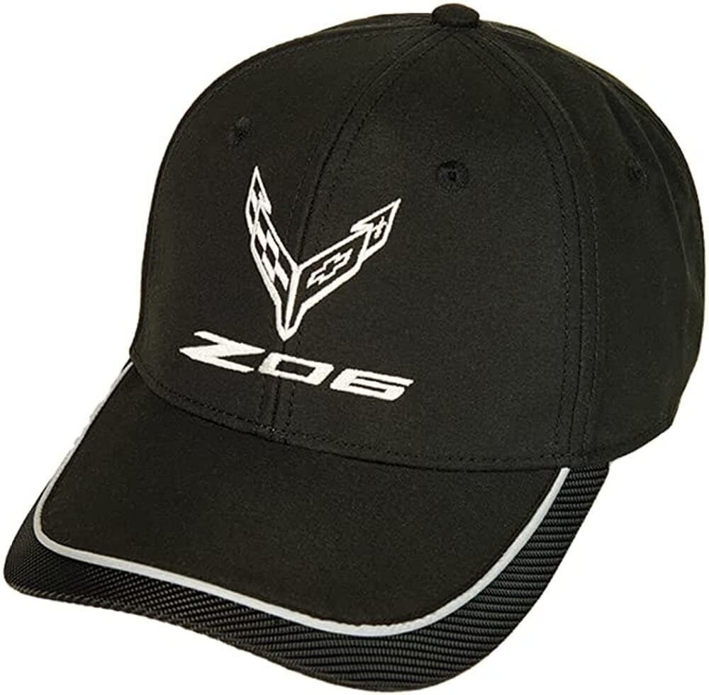 C8 Next Generation Z06 Hat with Silver Accent : Black