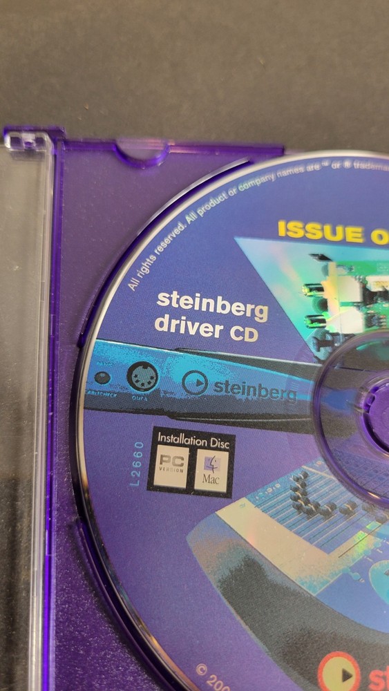 Steinberg Driver CD Issue 01/2003 Installation Disc PC Mac Vintage Audio...
