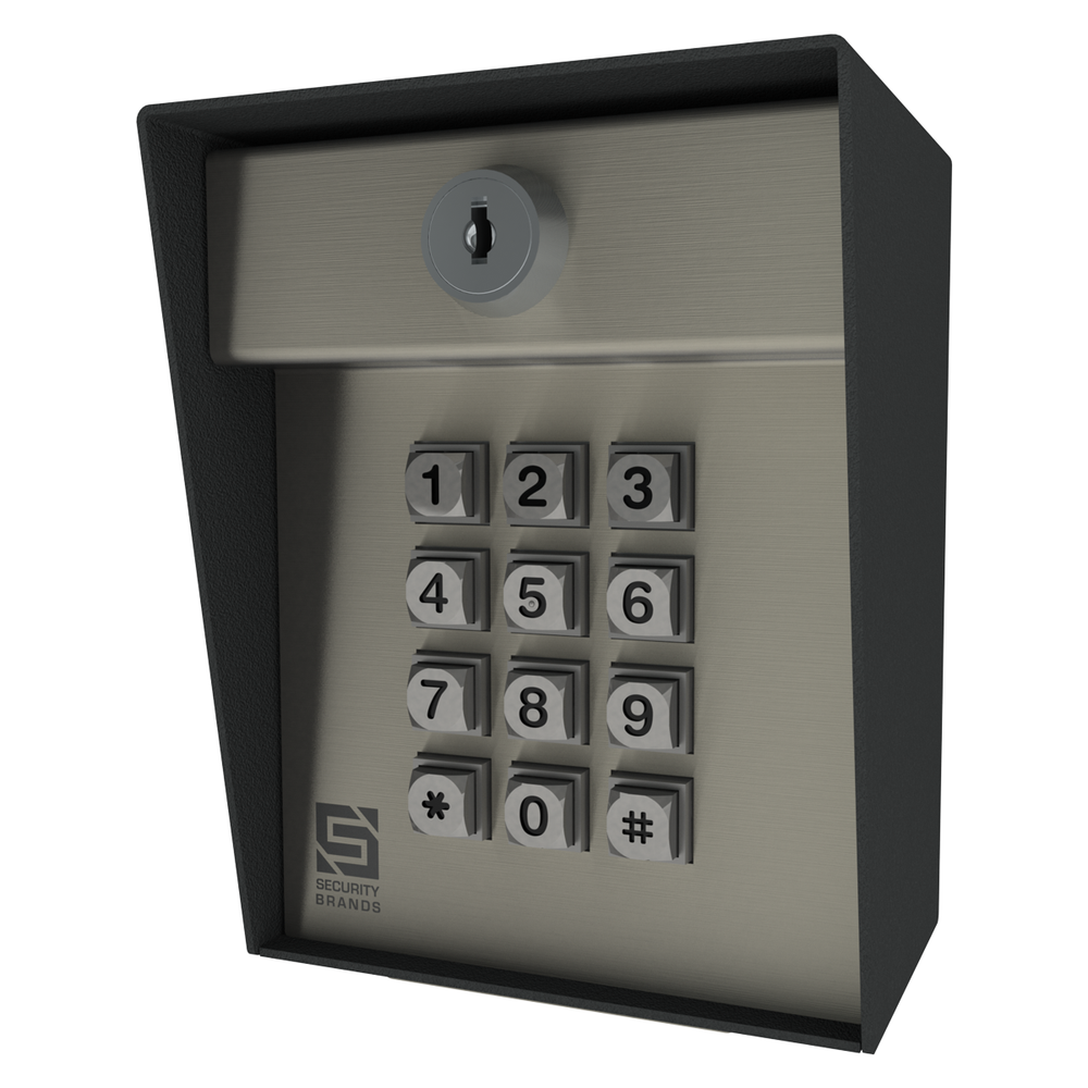 Security Brands DKLP 19-100e 12V Low Power Gate Keypad Post Mount 100 Code Solar