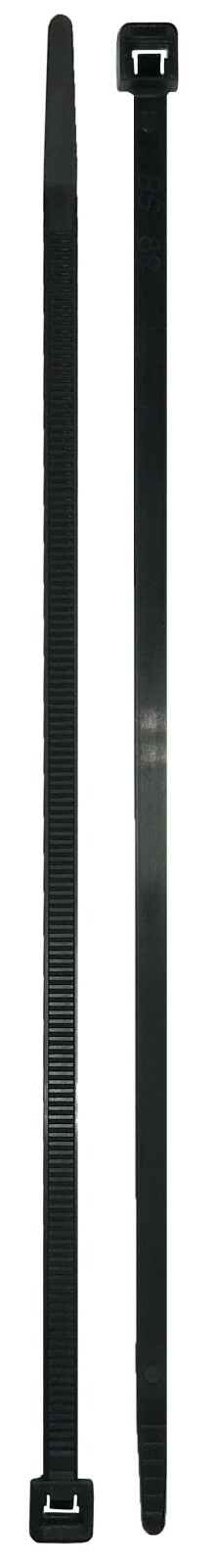 (1000) Black 7" Inch Nylon Cable Wire Wrap Zip Ties 50 LBS UV Resistant - USA