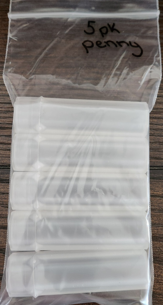 5 Guardhouse Penny Cent Stackable Square Plastic Coin Tubes With Snap-Tight Lid