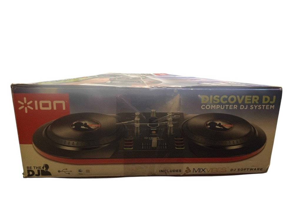 Ion Discover DJ Computer System Dual Turntable USB Controller for Mac PC