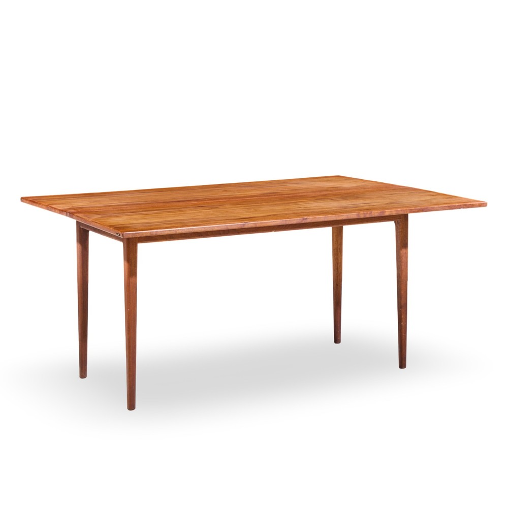 Jens Risom Mid Century Walnut Flip Top Console Dining Table