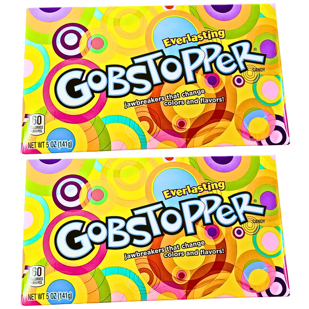 Wonka Everlasting Gobstopper Candy 2 Boxes 5 oz Each Color Changing Jawbreakers