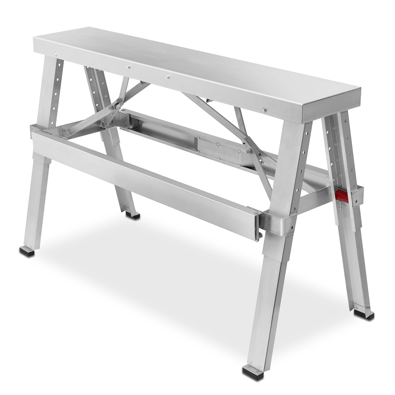 Drywall Bench Sawhorse Step Ladder Workbench - Adjustable Height 18"- 30"