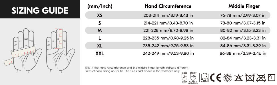 Vgo 1Pair Chainsaw Work Gloves Saw Protection on Left Hand Back (Orange, GA8912)
