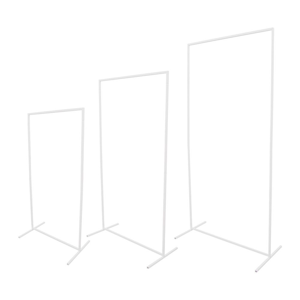 3pcs Metal Backdrop Stand Rectangular Balloon Frame Wedding Flower Backdrop Rack