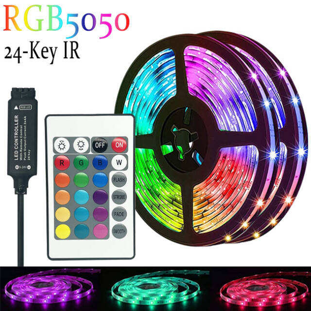 LED Strip 2m RGBIC WS2812b Remote Control Chasing Effect