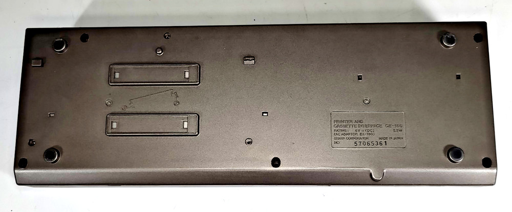 Sharp PC1500A Pocket Computer w/ CE150 Printer/Cassette Interface Turns On CASE