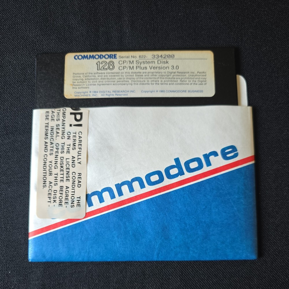 Commodore 128 CP/M CPM 3.0 System & Utilities C128 Drive Floppy Disk