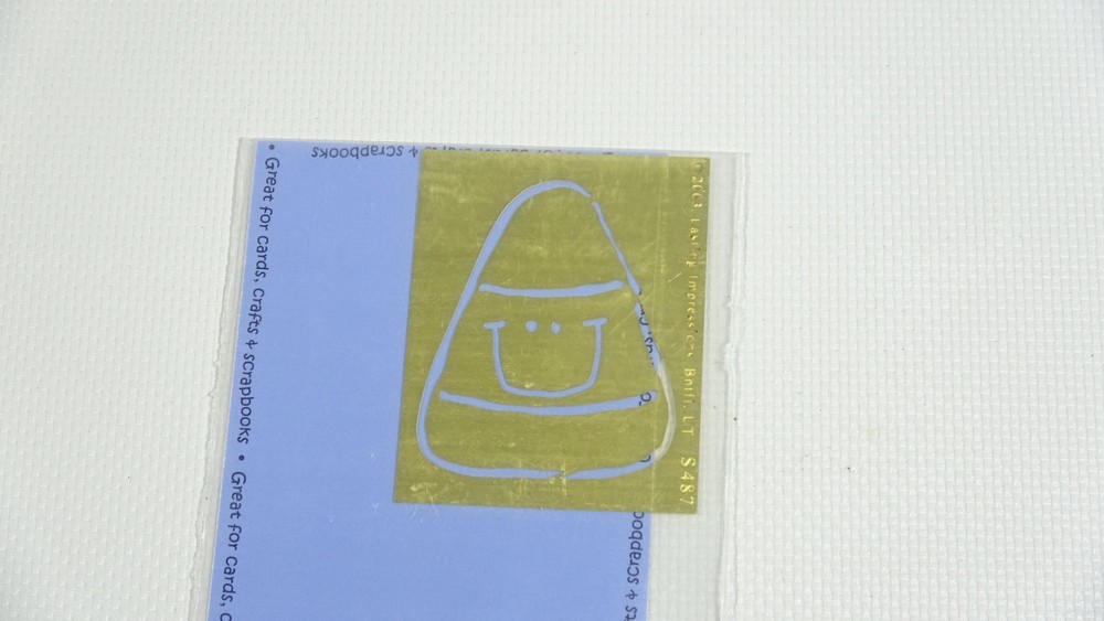 Smiley Candy Corn Lasting Impressions Embossing Template S487 - 2003