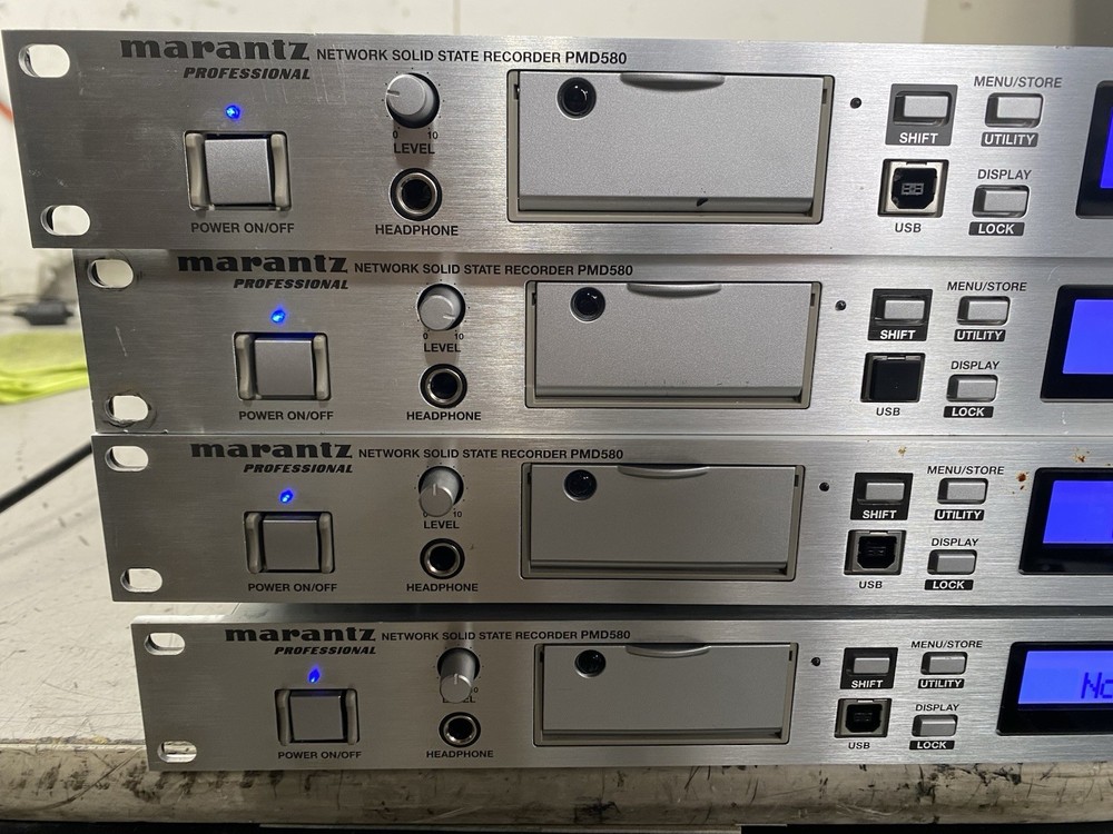 Lot of 4 Marantz PMD580 Rack-Mount CompactFlash Network Solid State Recorder