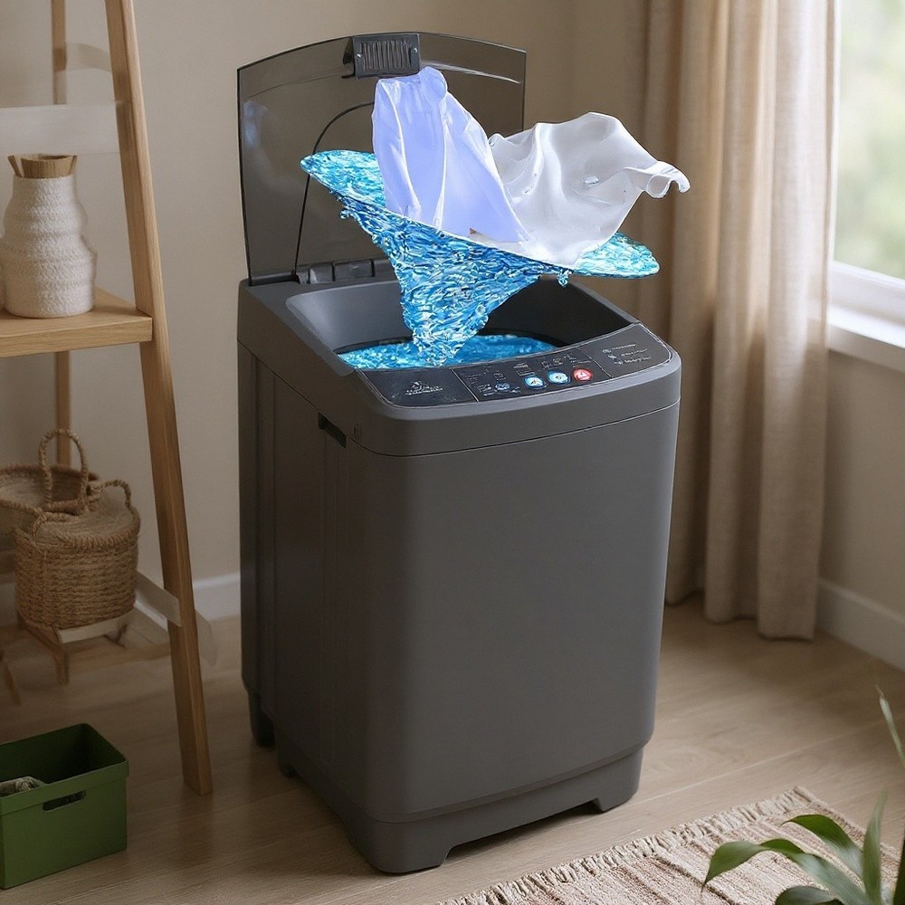 Full-Automatic Washing Machine Portable Washer Combo with Drain Pump 10 Programs