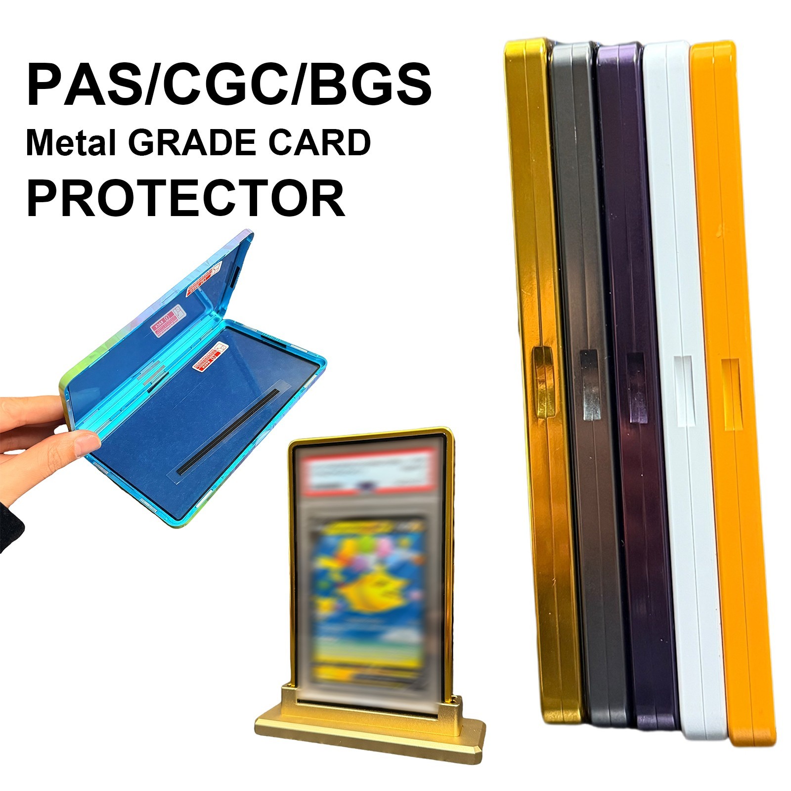Magnetic Aluminum Slab Case Protector For PSA/CGC/BGS Graded Cards Metal Bumper