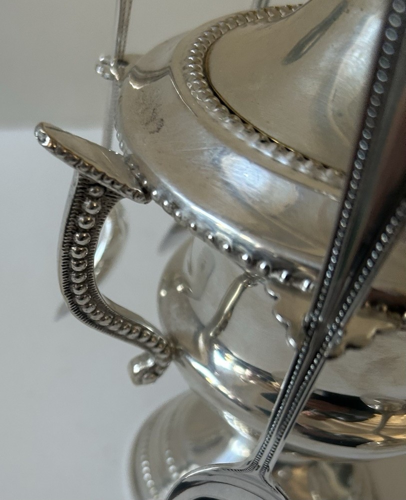 William Adams A Towle Company Silverplated 7"h Covered Bowl With 6 spoons