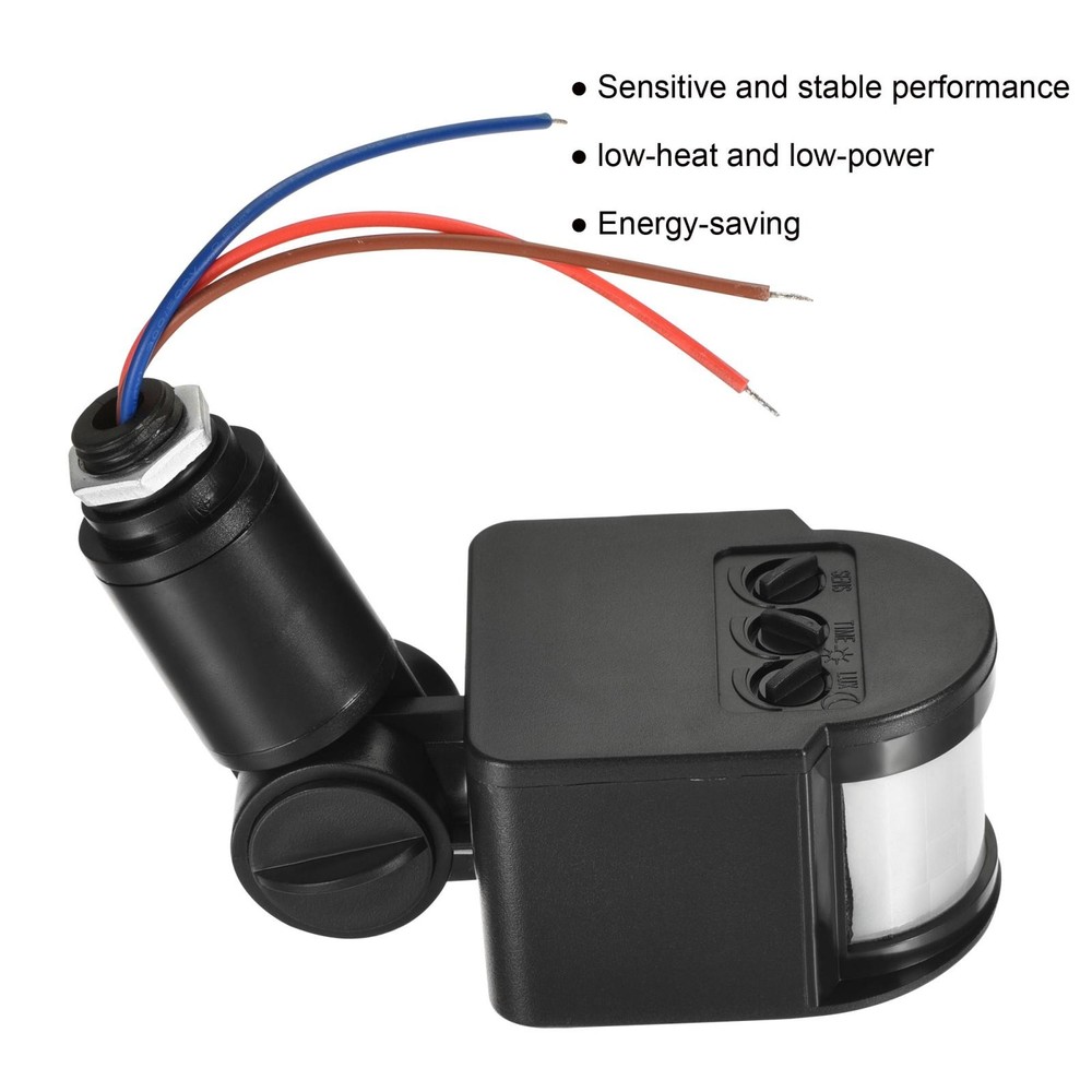 Motion Sensor Sensor AC110-240V Infrared PIR Detector Switch Black