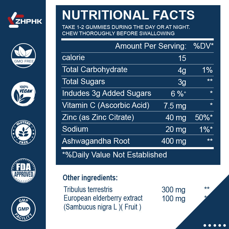 XXXL Plus Size Male ENLARGER Longer Wider Bigger Man Natural Growth 60 Gummies