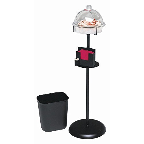 HUBERT® Round Black Metal Demo Stand with 10"Dia Chill Sampler -14"Dia x 45"H