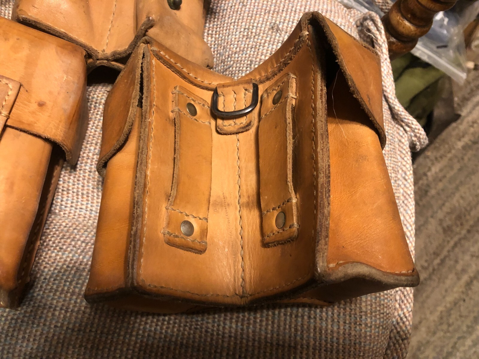 Yugoslavian SKS Leather Dual Cell Ammo Pouch Used, Free Shipping