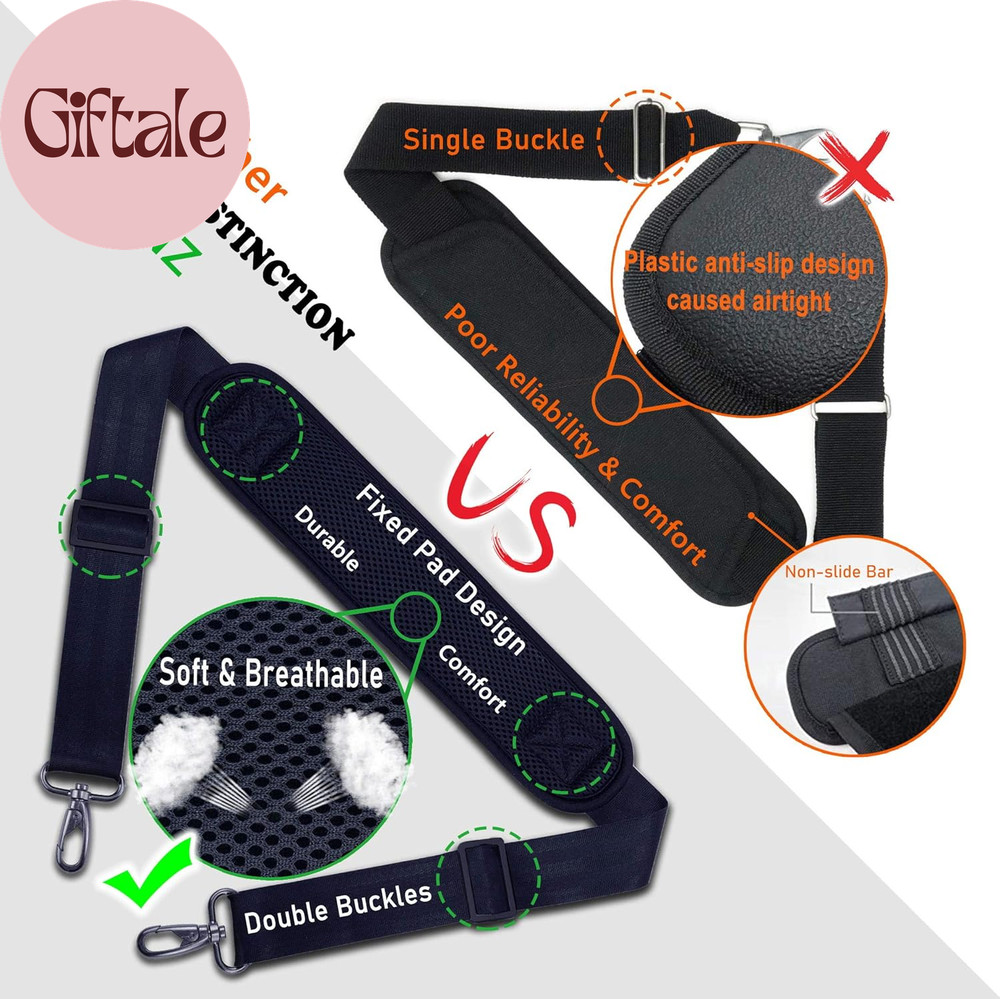 Bag Shoulder Strap, Padded Adjustable Shoulder Strap Replacement